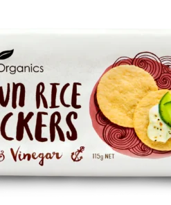 Brown Rice Crackers Salt and Vinegar 115g Ceres Organics
