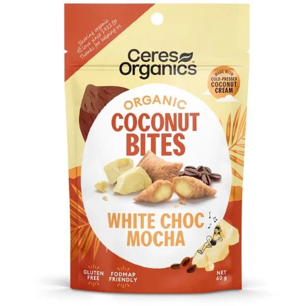 White Chocolate Coconut Bites 60g Ceres Organics