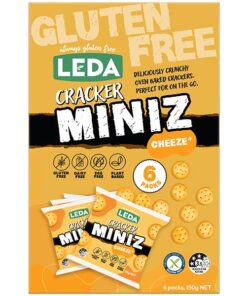 Cracker Miniz Cheeze 6pk 150g Leda