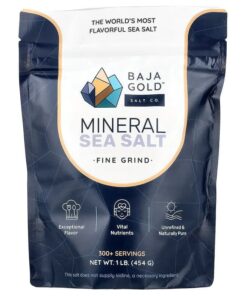 Mineral Sea Salt Fine 454g Baja Gold