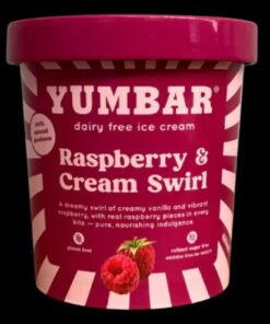Organic Raspberry & Cream Swirl Tub 480ml Yumbar