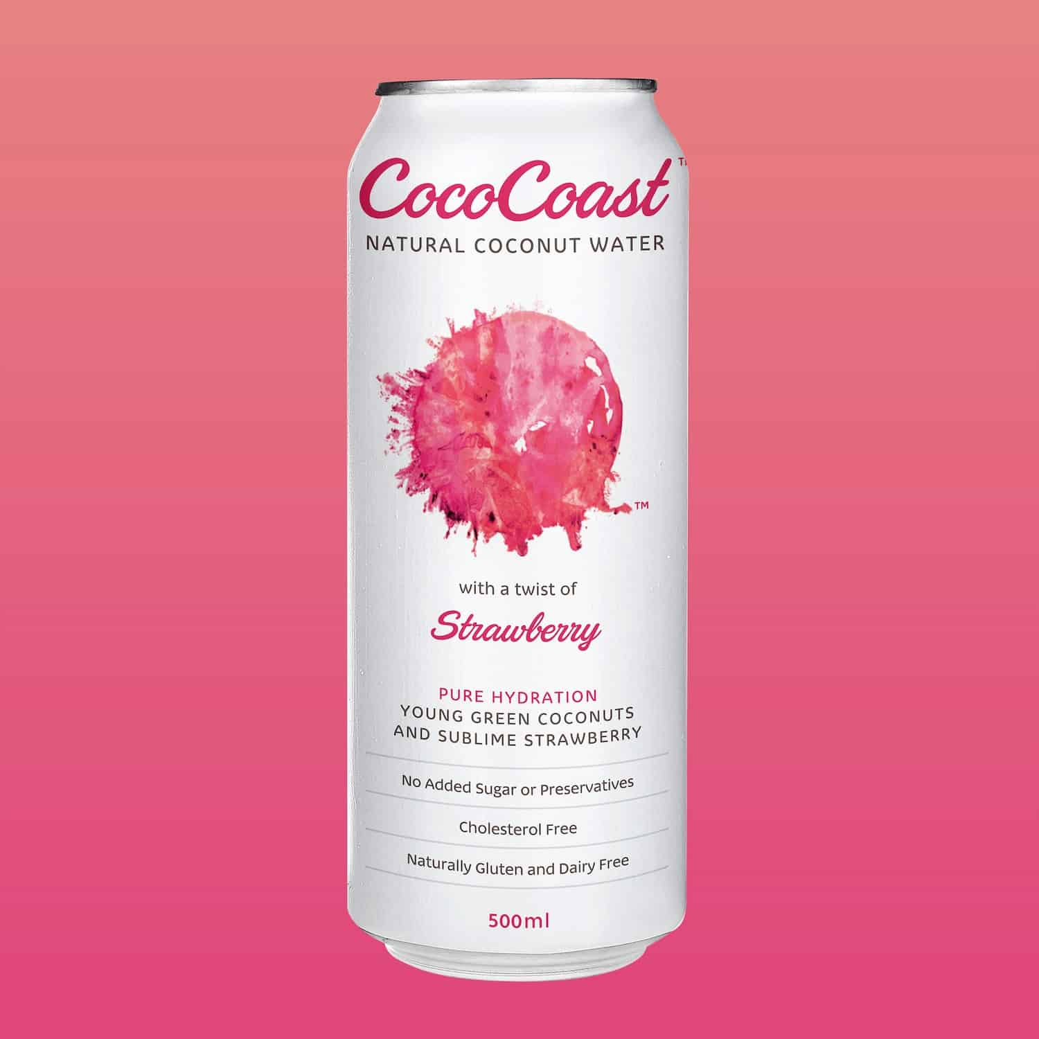 CocoCoast Coconut Water 6 Pack Strawberry